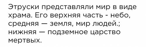 Как этруски представляли мир? нужно