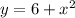 y=6+x^2