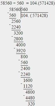 Напишите в столбик, не как обычно 34 680•67=? 34 409•27=? 58 560: 560=?