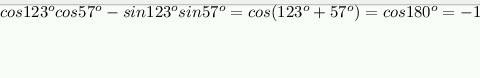 Sin123°cos57°-cos123°sin57° решить