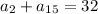 a_2+a_{15}=32