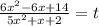 \frac{6x^2-6x+14}{5x^2+x+2}=t