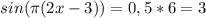 sin( \pi (2x-3))=0,5*6=3