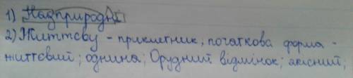 1.розібрати за будовою слова-натхненно.надприродні. 2.морфологічний аналіз прикметника-життєву. 3.си