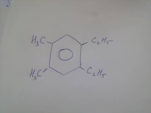 5,6-диметил-2,3-диэтилбензол структурная формула