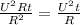 \frac{U ^{2}R t }{R ^{2} } = \frac{U ^{2} t }{R } }