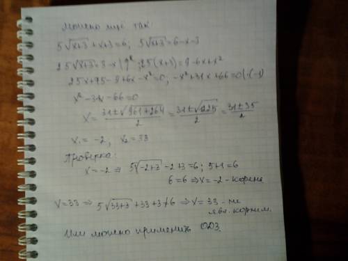 26 . , , решить этот пример. 5√x+3+x+3=6