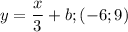 $y=\frac{x}{3}+b; (-6;9)