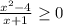 \frac{ x^{2} -4}{x+1} \geq 0