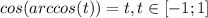 cos(arccos(t))=t, t\in[-1;1]