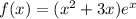 f(x)=(x^2+3x)e^x