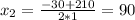 x_2=\frac{-30+210}{2*1}=90