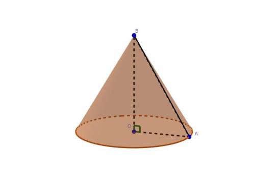 Высота конуса равна 10 ,а диаметр основания -48 .найдите образующую конуса