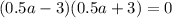 (0.5a-3)(0.5a+3)=0