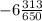 -6\frac{313}{650}