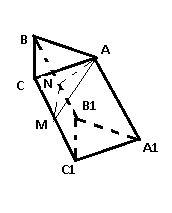 Главное-правильное ! через вершину а1 и середины боковых ребер вв1 сс1 прямой треугольной призмы асв