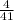 \frac{4}{41}