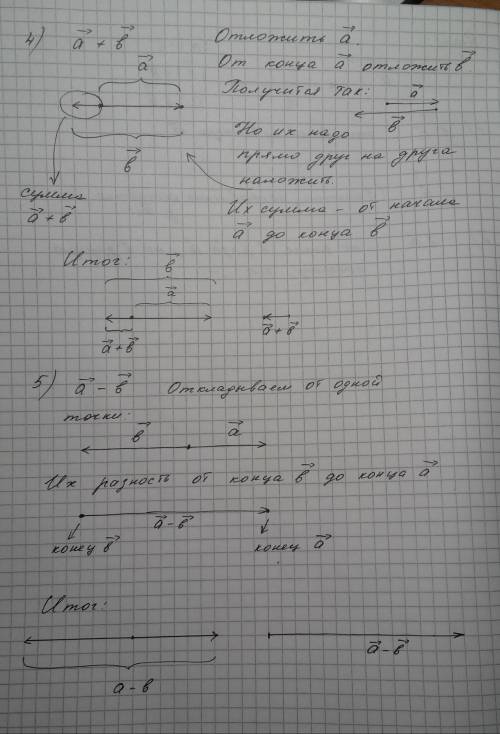 даны 2 вектора лежащие на одной пл -> a=6, -> b=8 (1 кл=1см) направвление векторов проивополож