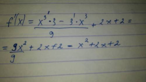 Найдите производную функции f(x)=x^3/3+x^2+2x