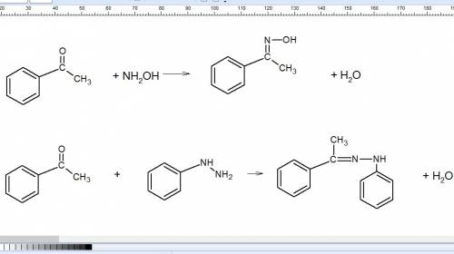 Взаим. ацетофенона с а) хлором , б) цинком в присутствии хлороводород ной к-ты , в ) гидроксиламин л