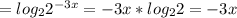 = log_{2} 2^{-3x} =-3x* log_{2}2=-3x