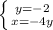 \left \{ {{y=-2} \atop {x=-4y}} \right.