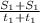 \frac{ S_{1}+S_{1} }{ t_{1}+t_{1} }