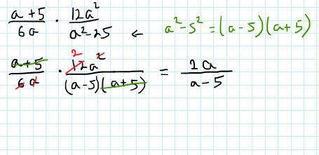 А+5/6а• 12а ( в квадрате)/ а( в квадрате)-25