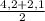 \frac{4,2+2,1}{2}