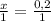 \frac{x}{1}= \frac{0,2}{1}