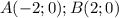 A(-2;0); B(2;0)