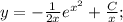 y=-\frac{1}{2x}e^{x^2}+\frac{C}{x};