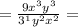 =\frac{9x^3y^3}{3^1y^2x^2}=