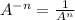 A^{-n}=\frac{1}{A^n}