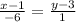 \frac{x-1}{-6}=\frac{y-3}{1}