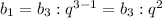 b_1=b_3:q^{3-1}=b_3:q^2