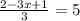 \frac{2-3x+1}{3} = 5