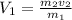 V_1 = \frac{m_2v_2}{m_1}