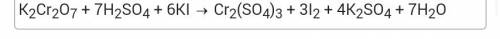 Уравнение реакции взаимодействия дихромата калия с иодидом калия