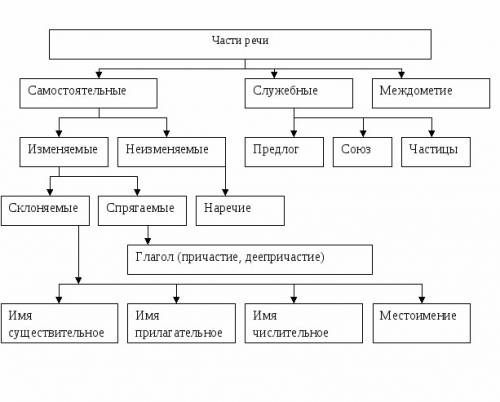 Знаменательные и служебные части речи.