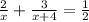 \frac{2}{x}+ \frac{3}{x+4}= \frac{1}{2}