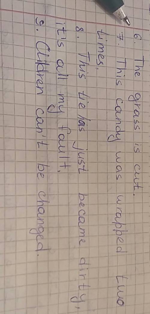 Умоляю, составьте предложения в пассивном залоге со словами pay(v), a bit, fat, pork, beef, cut(v),