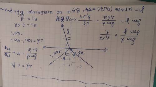 Угол между отраженным и преломленным лучами 100°. чему равен угол преломления, если угол между стекл
