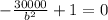 - \frac{30000}{ b^{2} }+1=0