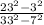 \frac{23^{2} - 3^{2} }{ 33^{2} - 7^{2}}