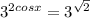 3 ^{2cosx} =3 ^{ \sqrt{2} }