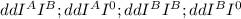 dd I^{A} I^{B} ; dd I^{A} I^{0} ; dd I^{B} I^{B} ; dd I^{B} I^{0}