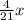 \frac{4}{21} x