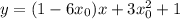 y=(1-6x_0)x+3x_0^2+1