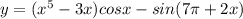 y=(x^5-3x)cosx-sin(7 \pi+2x)